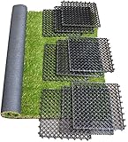 色までリアルなロール人工芝 ベランダターフキット 春秋色 芝丈30mm 90cm×90cm 自然反射タイプ 安全性検査済 FME-BTK9090