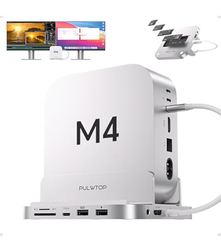 Amazon.co.jp: PULWTOP USB C ハブ ドッキングステーション Mac Mini