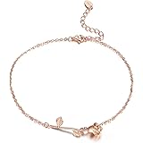Anklet for Women S925 Sterling Silver Adjustable Foot Chain Ankle Bracelet Anklets Jewelry