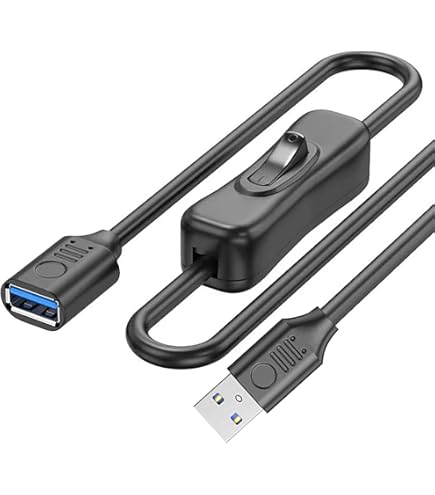 HmbG USB Schalter AN/AUS – USB 3.0/2.0 Stromtrenner Mit LED Für Festplatten, Lampen & Mehr