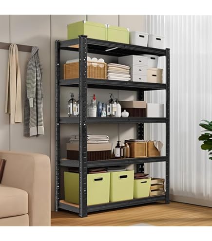 Amazon｜スチールラック 5段 幅90×奥行40×高さ180cm 棚板 スチール棚