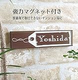 ≪送料無料≫デザイン表札強力マグネット仕様！シンプルだけどカワイイ♪タイル プレート 絵柄、文字の配色を自由に変えられます。