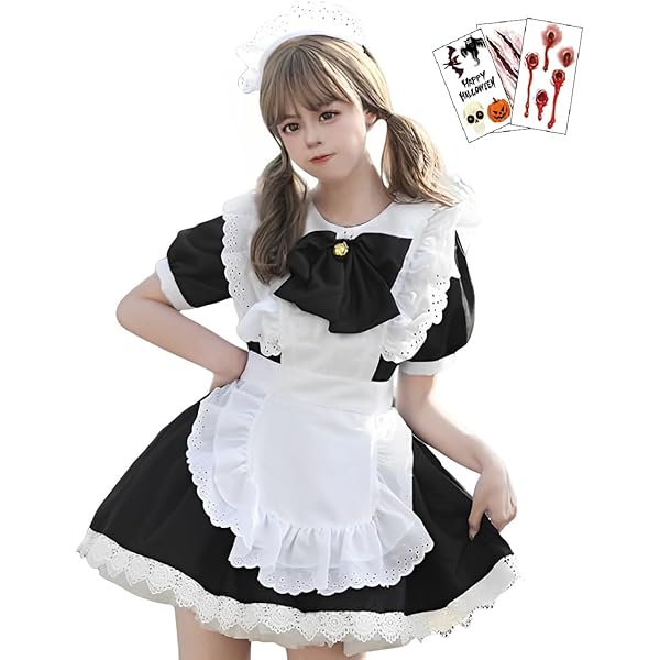 Amazon.co.jp: [RREMN] メイド服 コスプレ フリル 可愛い 大きい