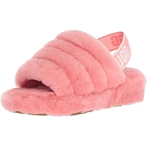 [アグ] もこもこサンダル Fluff Yeah Slide Leopard レディース