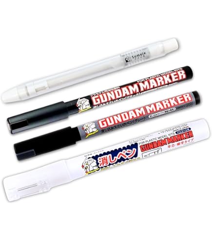 GSI Creos Gundam Marker Real Touch Set 1 - 6 Markers For Weathering & Panel Lining - View #8