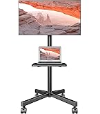 Amazon.co.jp: BONTEC テレビスタンド 移動式 キャスター付き 壁寄せ