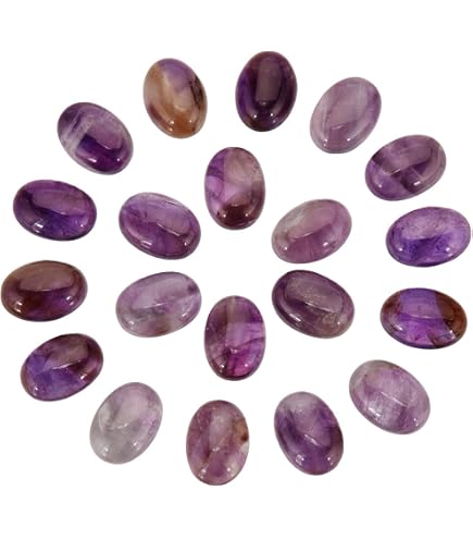 Amazon | Beadthoven 天然石カボション 14個セット フラットラウンド