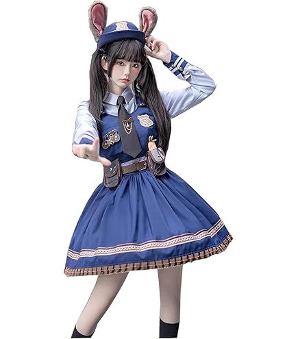 Amazon.co.jp: ズートピア ジュディ コスプレ衣装 帽子付き 11点
