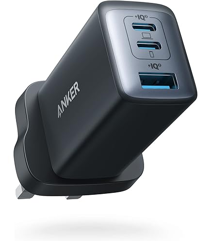 Anker Oplader, 100W Max USB C Oplader, 3-Poorts GaN Wandadapter met Slim Display en Touchbediening, Voor MacBook, iPad, iPhone 16/15 Serie & Meer (Inclusief USB-C Kabel