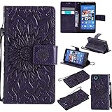 Sony Xperia Z3 Compact ケース 高品質 PU手帳型 耐摩擦 全面保護ケース カード収納 スタンド機能 財布型 Sony Xperia Z3 Compact 用 ケース (P7 パ