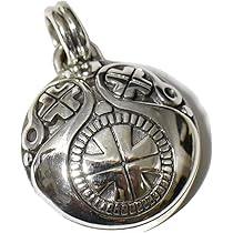 Amazon | アイヌ紋様 満月 シルバーペンダントトップ｜白川清吾