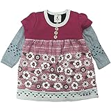 【H27年秋冬物】 chocola(ショコラ) 裏毛+天竺花柄使いワンピース 130cm/ワイン NO.CH-1511-53065