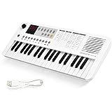 ONETONE ワントーン 電子キーボード ミニ37鍵盤 LEDディスプレイ搭載 USB-MIDI対応 日本語表記 OTK-37M/WH (USBケーブル付き)