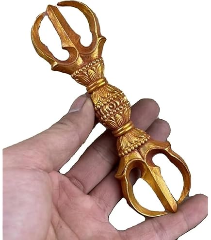 Amazon｜三鈷杵 合金製 長さ15㎝ 金剛杵 真言宗 密教法具 お守り