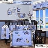 13 Piece Sea Turtles Baby Bedding Crib Sets Neutral Unisex, Under the Sea Ocean Life Themed Nursery 