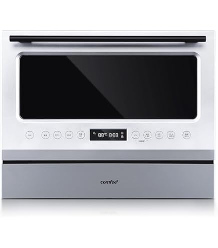 COMFEE' 食洗機 工事不要 5人用 大容量 UV除菌 自動給水 静音 液晶表示 タイマー搭載 節電 折り畳み給水バケツ付き 食器洗い乾燥機 食器洗浄機 分岐水栓対美品　応 2ways 節水 タンクレス式 食洗器 フリースタンディング WQP6-3602K W/T Amazon | COMFEE' 食洗機 工事不要 5人用 大容量 UV除菌 自動給水 静音