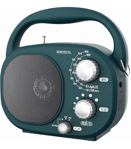 Amazon.co.jp: WINTECH 防滴防塵現場ラジオ IP45等級 Bluetooth AC電源
