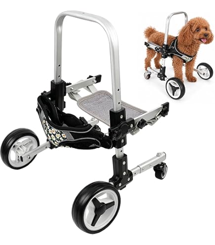 Amazon.co.jp: 犬用車椅子 前足サポート 4輪歩行補助器 高さ・幅調整