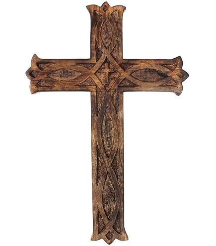 Hand-Carved Wooden Patterned Cross | Home Decor | Home Story NZ