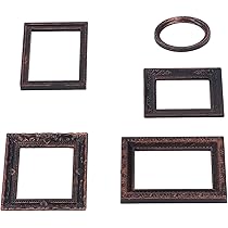 ドール　ミニチュア　写真立て　フォトフレーム　ドールハウス　金属　アンティーク b060338-2.jpg