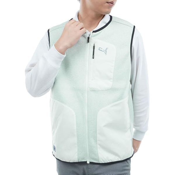 PUMA プーマ　ジャケット ベスト 2way　ゴルフウェア ゴルフ　ホワイト Amazon | [プーマ] ゴルフ FOG ウインド ベスト /ワイドシルエット_