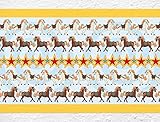 i-love-wandtattoo b-02 – 014保育園壁デカールBorder "馬"の子の部屋ステッカーGirl Baby Height: 5.91; Width: 196.85" b-02-