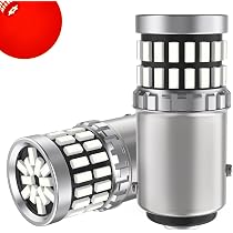 Amazon.co.jp: 12V-24V車用 S25 LEDダブル球 レッド テールランプ