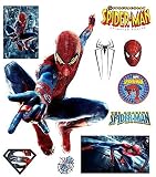 Marvel The Amazing Spiderman Wall Sticker Pack for Comic Fans & Kids. 10 Vinyl Decals for Spider-man