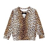 キッズボウタイスウェット Kids bow Tie sweat tops (14a-kan-03) (5-6Y, LEO【レオパード】)