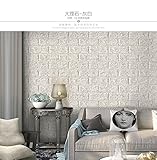 ブリック タイル レンガ 壁紙シール 70cm×77cm ブリックステッカー 軽量レンガシール 壁紙シール アクセントクロス ウォールシール はがせる 壁シール (お得30枚セット, グレー)