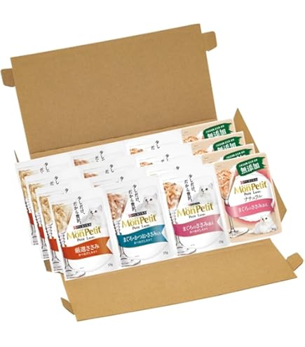 Amazon.co.jp: モンプチ プチリュクス パウチ 成猫用 15種類 × 1袋