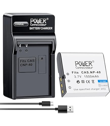 Amazon | 「Power-connoisseur」NP-40 3.7V 1500mAh 交換バッテリー+