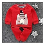 服　ファッション　ベビー　キッズ　子供　誕生日の帽子　熊　コート　レッド　100