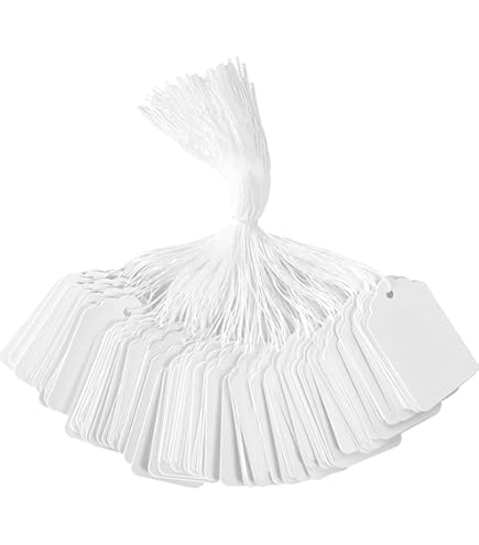 Outus 500 Pack White Price Tags With String Attached For 35 X 22 Mm, 713072677222 - View #10