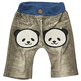 《初夏盛夏対応》 GARACH(ギャラッチ) フライスデニム調ハーフパンツ 100cm/Bk NO.AH-1722101