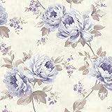 Beacon House 484-68055 Pandora Purple Peony Trail Wallpaper, Purple [並行輸入品]