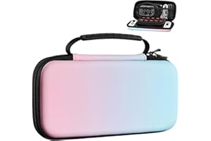 Switch/Switch有機ELモデル対応 Switch ケース ATiC スイッチ ケース Switch Oled 収納ケース 収納バッグ 耐衝撃 ストレージカバー EVA素材 耐衝撃 ソフト/ケーブル/イヤホンなど小物収納可能 収納カバー Pi