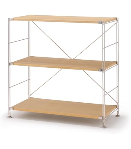 Amazon｜無印良品 木製シェルフ オーク材突板 W88*D44*H83 cm KE2JVA2A