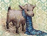Oopsy Daisy Canvas Wall Art, Milton The Goat, 18' x 14' [並行輸入品]
