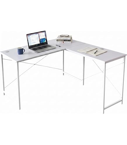 Amazon | N&S L字デスク 幅140cm 奥行115cm 左右組み替え対応 配線穴