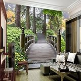 lhdlily Landscape Park木製ブリッジ3d風景背景壁リビングルーム壁バスルーム壁紙壁画 LHDLily-561616981-11727