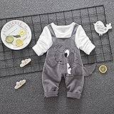 (プタス)Putars ベビー服 子供服 上下セット 二点セット 男の子 長袖 サロペット 恐竜柄 可愛い オシャレ スポーツ 運動会 旅行 記念日 プレゼント 1-4歳