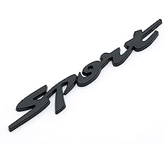 Amazon 汎用 Sports スポーツ エンブレム メタル製 金属性 ロゴ ステッカー シール 外装 カーステッカー トランクエンブレムに ドレスアップ デカール おしゃれ 車 車用 両面テープで取付簡単 ブラック ステッカー デカール 車 バイク