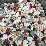 天然石 玉石砂利 1-2cm 140kg 五色砂利 (ガーデニングに最適 ５色砂利）