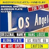 アメリカン 雑貨 看板 名入れ オリジナル エンボス アルミ サイン プレート (大文字13文字まで) 店舗用 ディスプレイ カラーをお選びください。