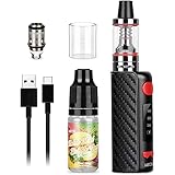 【最新ベイプ】 IMECIG スターターキット ベイプ VAPE 電子タバコ 10mlリキッド付き 電子たばこ 爆煙 パワー調節機能 1500mAhバッテリー LEDスクリーン コンパクトニコチンなし 日本語取扱説明書 ブラック (ブラック2)