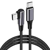 USB C ケーブル Type-C L型 高速データ転送 高耐久ナイロン編み 100W/5A 急速充電 PD対応 Type c to T ype c タイプC 充電ケーブル Type C機種対応 1M