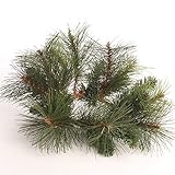 ペアの人工ふわふわPine Needle Candle Rings for Home and Holiday Decor