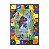 Joy Carpets Kid Essentials Early Childhood We Dig Dinosaurs Rug Multicolored 3'10 x 5'4 [並行輸入品]