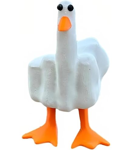 Amazon.co.jp: 中指アヒル 面白い 中指ダック アヒル置物 duck 庭 像の